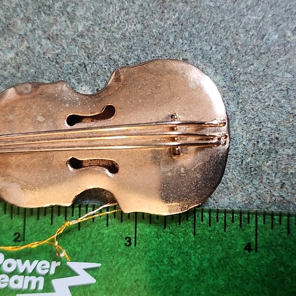 💥3 for $20💥 Violin Gold Metal Christmas Ornament - Picture 4 of 4